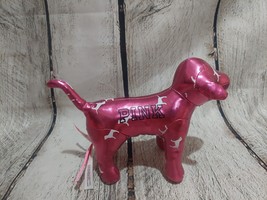 Victoria&#39;s Secret Pink Logo Dog Plush Shimmery Metallic Pink - GUC - £8.29 GBP