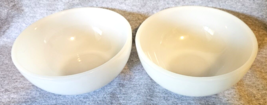 2 Vintage Fire King Oven Ware White Milk Glass 5&quot; Bowls Chili Cereal 12 oz - £15.62 GBP