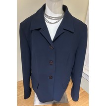 Gorgeous classic women&#39;s  Daniel Hechter Paris Blue Navy Blazer sz 40 me... - $19.90