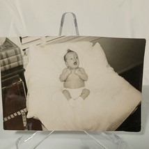 Vintage Photo Picture Original One Of A Kind Excited Newborn Baby Genius &amp; Books - £6.30 GBP