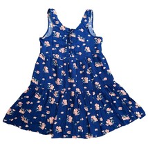 NEW American Eagle Dress Medium Blue Floral Sleeveless Peasant Mini Viscose - £14.36 GBP