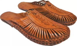 Mens Kolhapuri Leather chappal Jesus BOHO ethnic flat Sandals HT18 US size 7-12 - £34.23 GBP