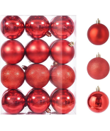 24Ct Christmas Balls Ornaments for Xmas Christmas Tree - Shatterproof De... - $241.89 MXN