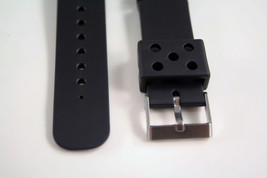  Black PVC Plastic Divers Watch band 22MM for SEIKO or any Divers Watch STRAP - £10.16 GBP