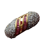 22 karat gold handmade jewellery multi-layer ring size us 9.5 sister in law - $1,423.00