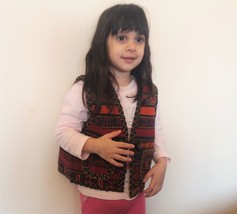 Armenian Child Vest, Carpet Vest, Traditional Costume, Folk Taraz Clothes  - £48.35 GBP