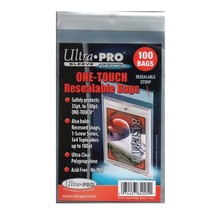 Ultra Pro Pack of 100 One Touch Resealable Poly Bags Sleeves for Card Ho... - £14.15 GBP