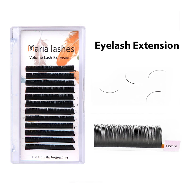 Ilk fiber individual black false lashes extensions natural supply russian lashes makeup thumb200