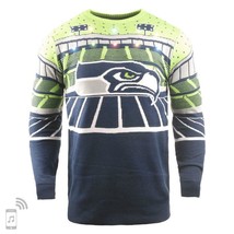 XL-Officially Licensed NFL Seattle Seahawks Stadium Light-Up Bluetooth Sweater - £31.54 GBP