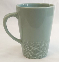 Starbucks  Ceramic Coffee Mug light Green color 14 oz basket on the bottom... - £15.69 GBP