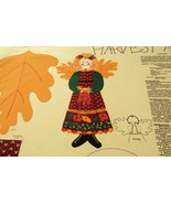 Vintage Country Farm Fabric Panel of Cut-out Harvest Stuffed Angel Doll ... - $152.05 MXN