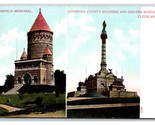 Dual View Garfield Memorial Soldiers Monument Cleveland Ohio DB Postcard U1 - £2.28 GBP
