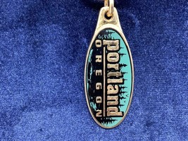 Vintage Souvenir Keyring Portland Keychain Oregon Usa Ancien Porte-Clés Mt Hood - £9.51 GBP