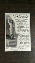 Vintage 1909 Merode Union Suits Children's Lord & Taylor Original Ad 721 - $6.64