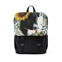 Cute Black Puppy Casual Shoulder Backpack - $64.00