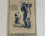 Carter’s W&amp;B Back-Ache Plasters Victorian Trade Card Quack Medicine VTC 2 - $6.92