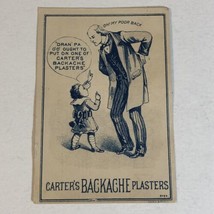 Carter’s W&amp;B Back-Ache Plasters Victorian Trade Card Quack Medicine VTC 2 - $6.92