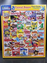 Cereal Boxes 1000 Pc Puzzle White Mountain Cocoa Puffs Kix Lucky Charms Chex NEW - £22.20 GBP