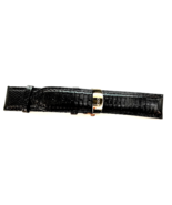 NEW CROTON GENUINE LIZARD WATCH STRAP, DARK BROWN 22mm W Deployment clasp - $61.64 CAD