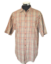 High Sierra Shirt Mens XLarge Cotton Multicolor Plaid Button Front Short Sleeves - $14.85