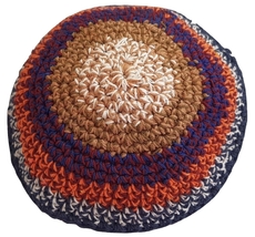 Colorful Knitted KIPPA size: 6&quot; / 15cm Yarmulke Kipa Kippah skullcap cap - £3.58 GBP