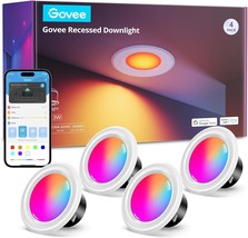 Govee Smart Retrofit Recessed Lighting 4 Inch, Wi-Fi Bluetooth Direct, 4 Pack - £120.26 GBP