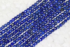 5 Strand of 13 inch long strand faceted LAPIS LAZULI rondelle Beads size 2.25 mm - £43.97 GBP