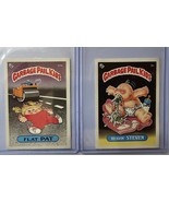 1985 UK Garbage Pail Kids GPK Mini Heavin&#39; Steven 3b &amp; Flat Pat 31b - $50.93 CAD