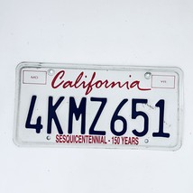  California Sesquicentennial - 150 Years Passenger License Plate 4KMZ651 - £14.78 GBP