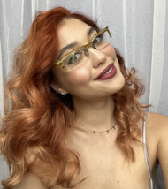 New ALAIN MIKLI AL08846  53mm Yellow Semi-Rimless Women’s Eyeglasses Frame - $384.99