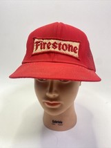 Vintage Firestone Reynolds’s Pro Baseball Trucker Hat Snapback Red - £23.69 GBP