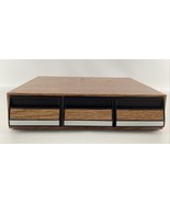 Vintage 3 Drawer Cabinet Cassette Tape Music Holder Storage Faux Wood - ... - $641.51 MXN