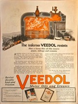 VEEDOL-Motor Oil and Greases-Power-Mileage-Economy-NY-1922 Antique Print Ad - £12.10 GBP