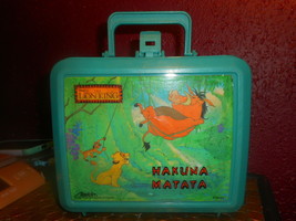 THE LION KING HAKUNA MATATA VINTAGE ALADDIN DISNEY PLASTIC LUNCH BOX NO ... - $19.99
