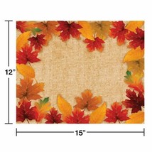 Fall Leaves Placemats 12 Ct  Thanksgiving Placemats 12 x 15 - £4.34 GBP