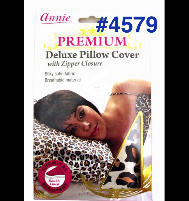 ANNIE PREMIUM DELUXE PILLOW COVER WITH ZIPPER CLOSUERE # 4579 SATIN FABR... - $4.99
