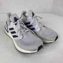 Adidas Womens UltraBoost 20 Running Shoes Size 9.5 NASA EG0715 White Blue - £31.64 GBP