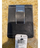 Perry Ellis America Pea Lea Flip Clip Wallet Black Leather New - $20.00