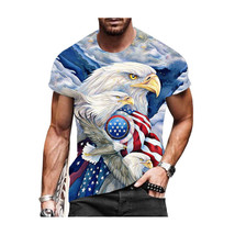 American Eagle USA Flag T Shirt   Crew Neck - Short Sleeve - Patriotic Tee - £15.72 GBP