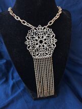 Vintage Trifari Choker Necklace Fringe Enamel Bronze Necklace 16" Adjust... - $29.70