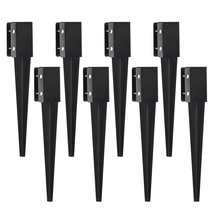 VEVOR Fence Post Anchor Ground Spike, 8 Pack 24 x 4 x 4 Inches Outer Dia... - $71.99