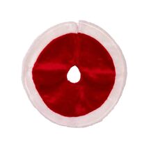 15 Inch Miniature Plush Red White Christmas Tabletop MINI Tree Skirt NOT... - $16.98