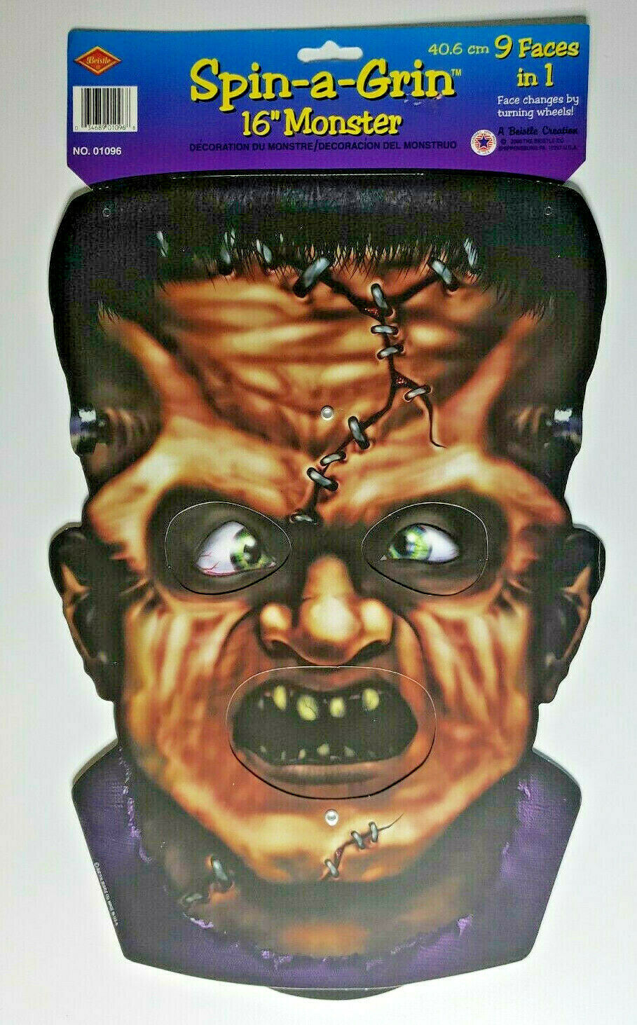 2000 Beistle 16" Spin-a Grin Monster Halloween Decoration New - £11.98 GBP