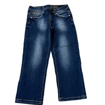 Justice Girls Premium Jeans With Embellished Pockets &amp; Light Wash Denim 10 - $11.52
