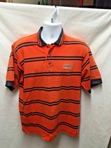 Cutter &amp; Buck Mens Sz M Illinois Illini Orange Blue Polo Shirt Short Sleeve - £10.85 GBP