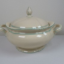 Rosenthal Viktoria Fine China Soup Tureen Aqua Band Verge Vintage NO LADLE - £277.38 GBP