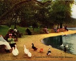 Feeding Ducks Garfield Park Chicago Illinois IL UNP 1910s DB Postcard - £5.45 GBP