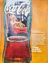 COCA-COLA-Roller Coaster-Fun Rides-Refreshing-1968 Vintage Print Ad - $11.71