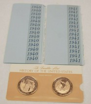 1940 &amp; 1941 The Franklin Mint History of the United States Solid Bronze ... - $19.79