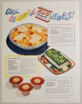 1949 Print Ad Jell-O Gelatin Dessert 3 Party Recipes Colorful Jewels - £8.72 GBP